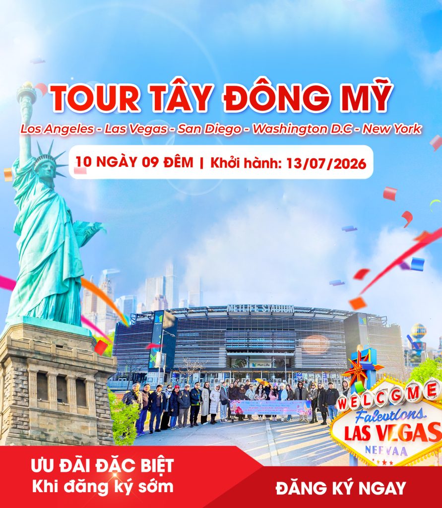 Tour Tây Đông Mỹ Kết Hợp Xem Chung Kết World Cup 2026