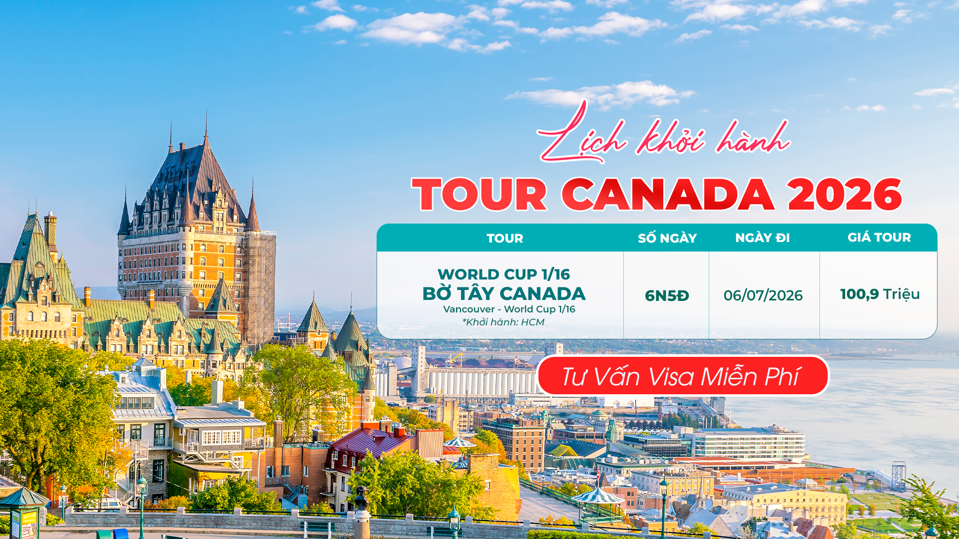 Lịch khởi hành tour - Slide 2