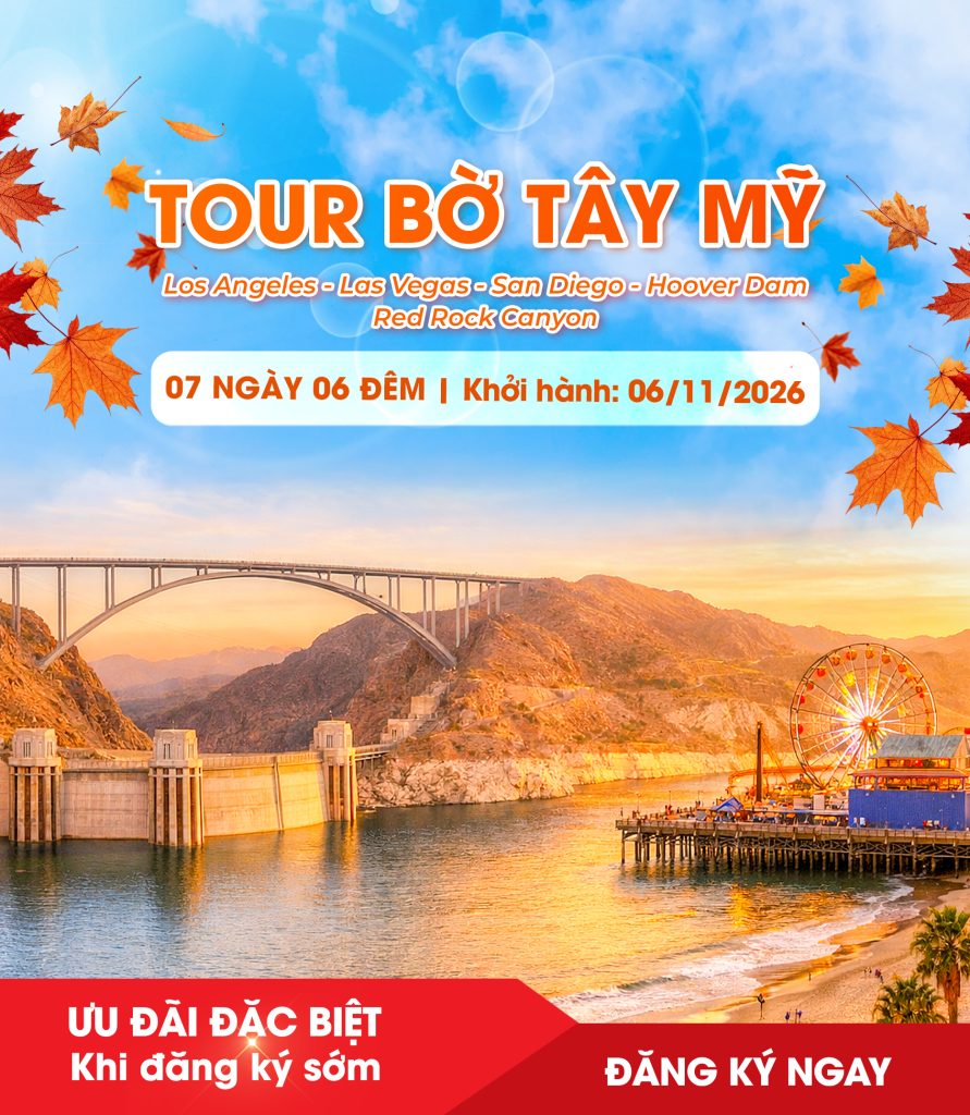 Tour Mỹ Bờ Tây Mùa Thu Lãng Mạn