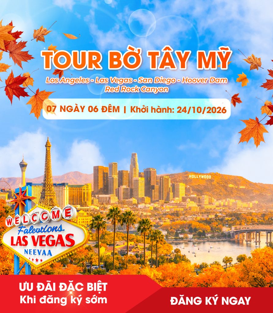 Tour Mỹ Bờ Tây Mùa Thu Lãng Mạn