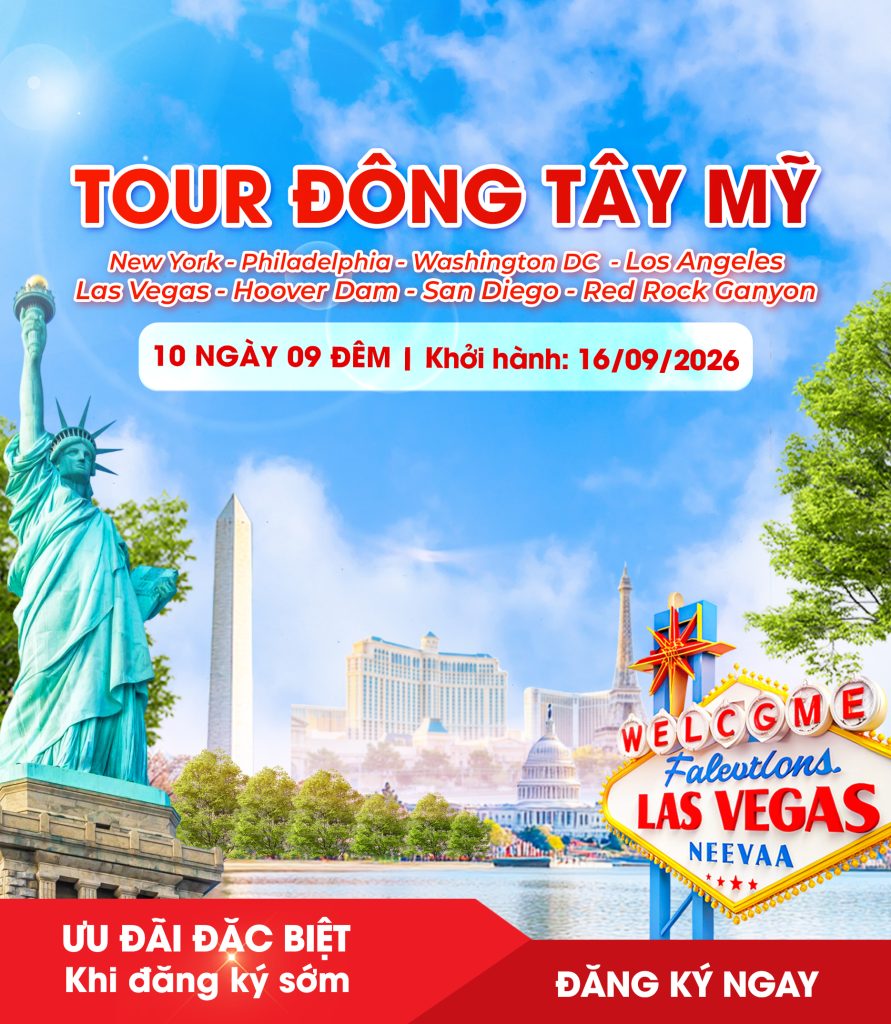 Tour Mỹ Đông Tây Mùa Thu Lãng Mạn