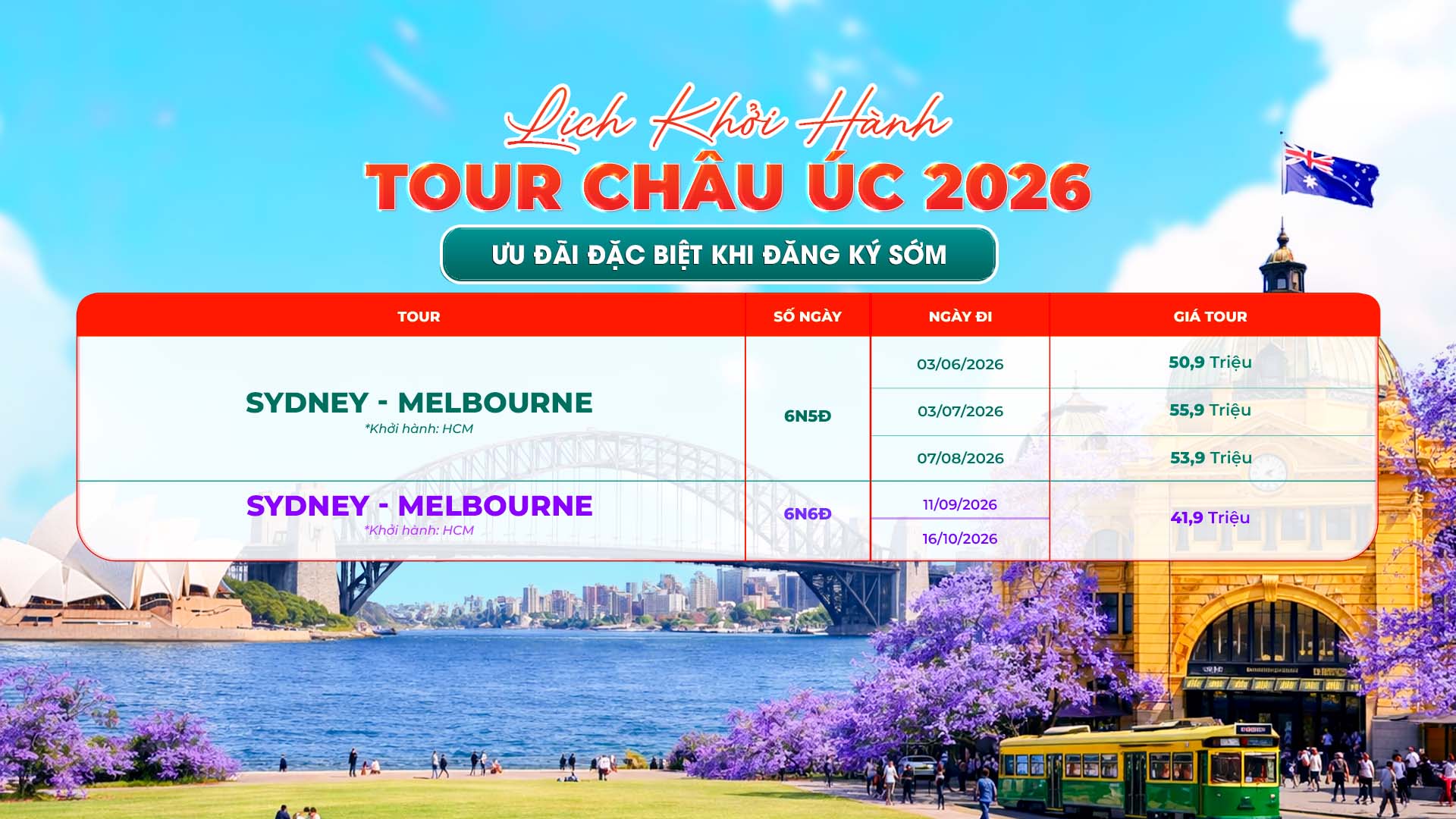 Lịch khởi hành tour - Slide 4