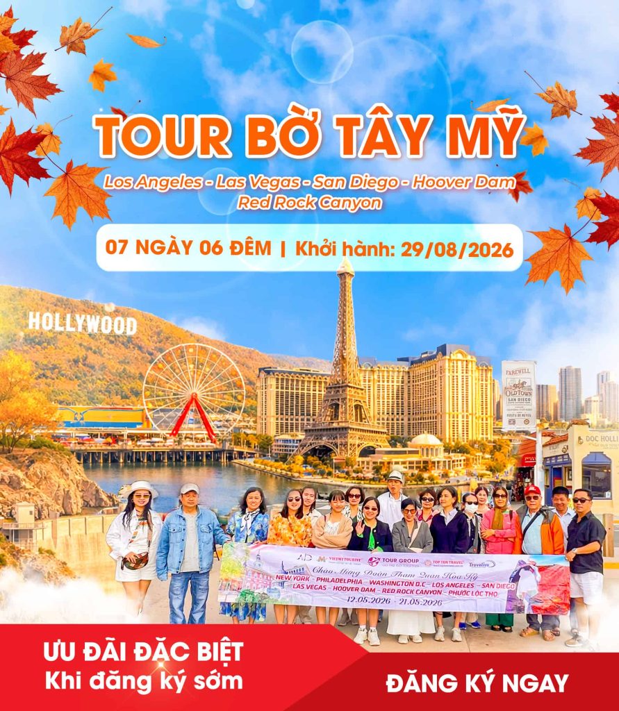 Tour Mỹ Bờ Tây Mùa Thu Rực Rỡ