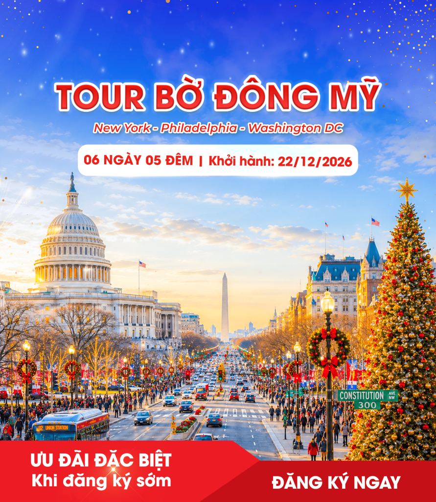 Tour Mỹ Bờ Đông Mùa Lễ Hội