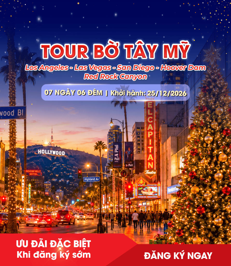 Tour Mỹ Bờ Tây Mùa Lễ Hội Sôi Động